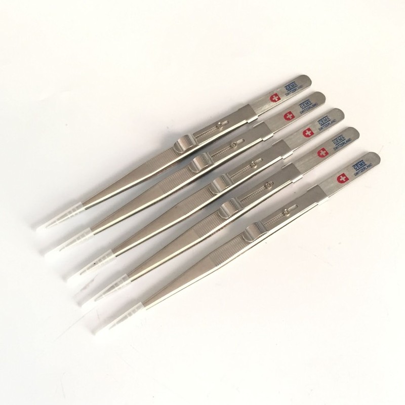 Swiss Gem Tweezers with Lock & Groove