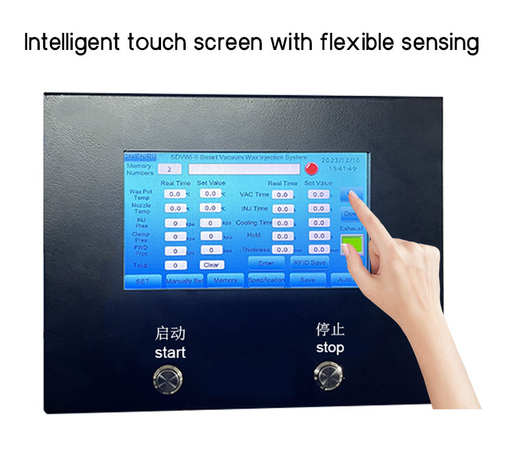 Smart Vacuum Wax Injector Touch Panel